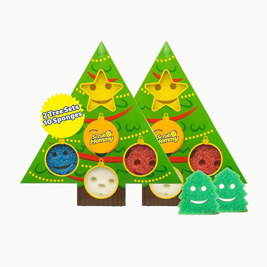 Scrub Daddy Scrub Mommy Holiday Christmas Tree Gift Box Set, Non-Scratch by ScrubDaddy