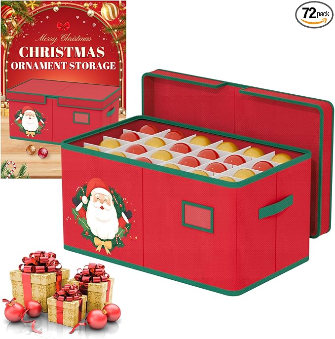 Christmas Ornaments Storage Boxes Christmas Ornament Organizer Storage Box by ROMANKAS