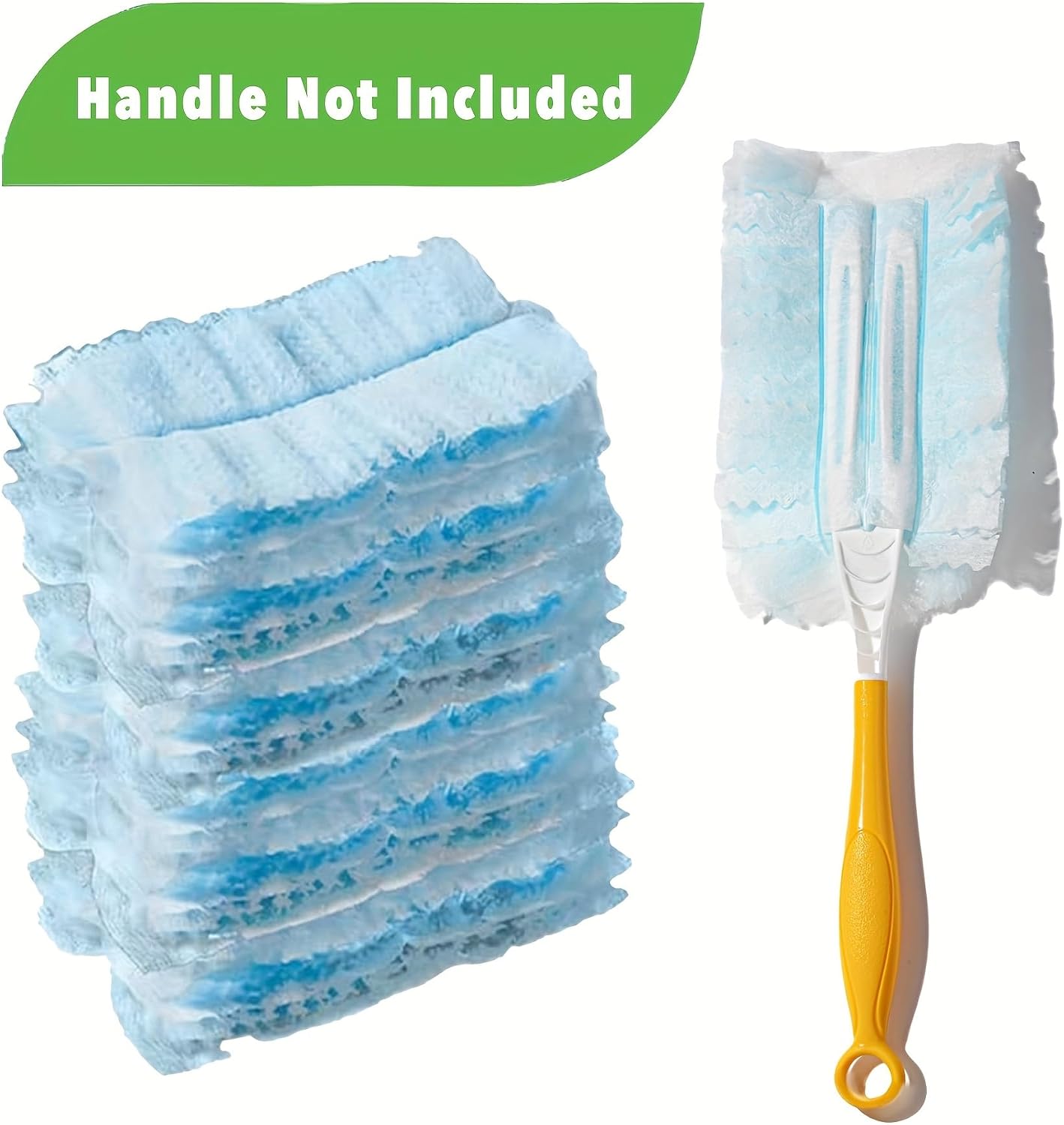 10PCS Electrostatic Microfiber Duster Refills Disposable Lint Free Design for Home, Furniture, Electronics, Fits Most Duster Heads, Blue