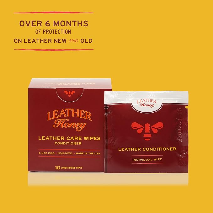 Leather Honey Conditioner Wipes: Restore Leather On-The-Go. Protect & Condition - Image 2