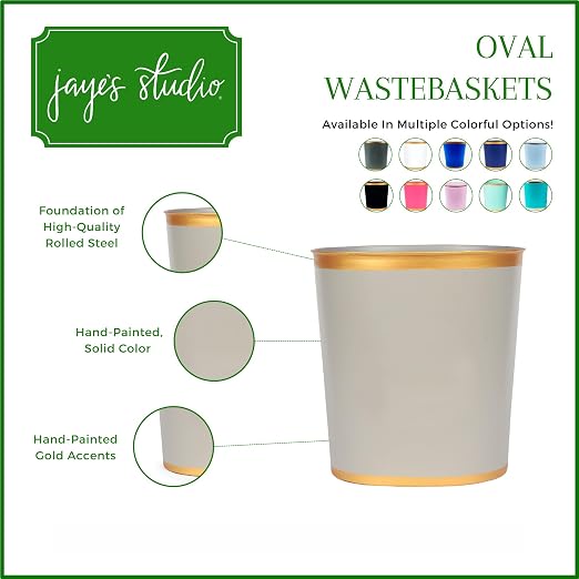 Jaye's Studio Mattie Oval Waste Basket - Image 4