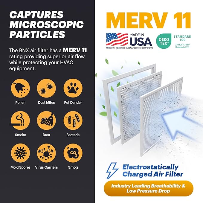 BNX TruFilter 14x24x1 Air Filter MERV 11 - Image 3