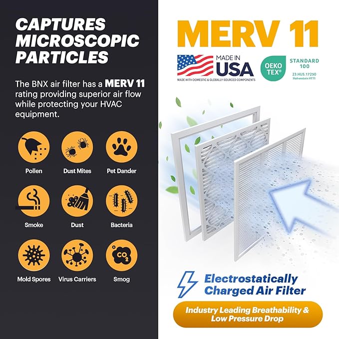 BNX TruFilter 14x20x1 Air Filter MERV 11 - Image 3