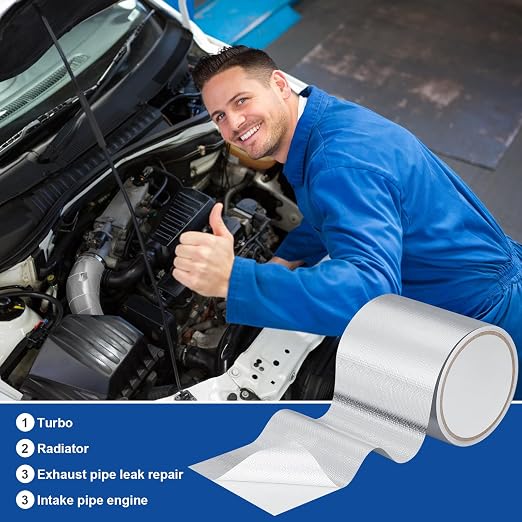 Zonon 2 Rolls Aluminum Foil Tape Heat Shield Tape Barrier Adhesive Reflective - Image 5