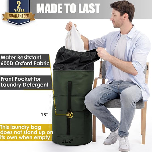 Laundry Bags Extra Large Heavy Duty, 115L Laundry Backpack, Sturdy Laundry Bag - Image 2
