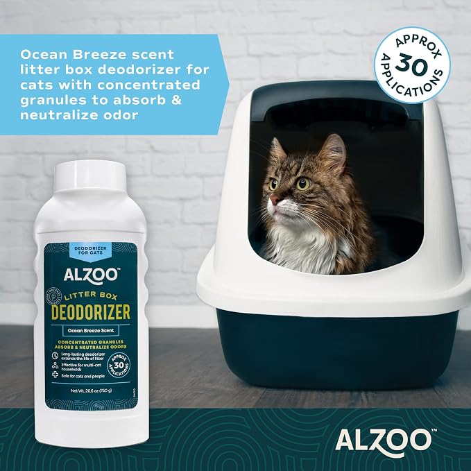 ALZOO Cat Litter Deodorizer, Concentrated Granules Absorb & Help Neutralize - Image 3