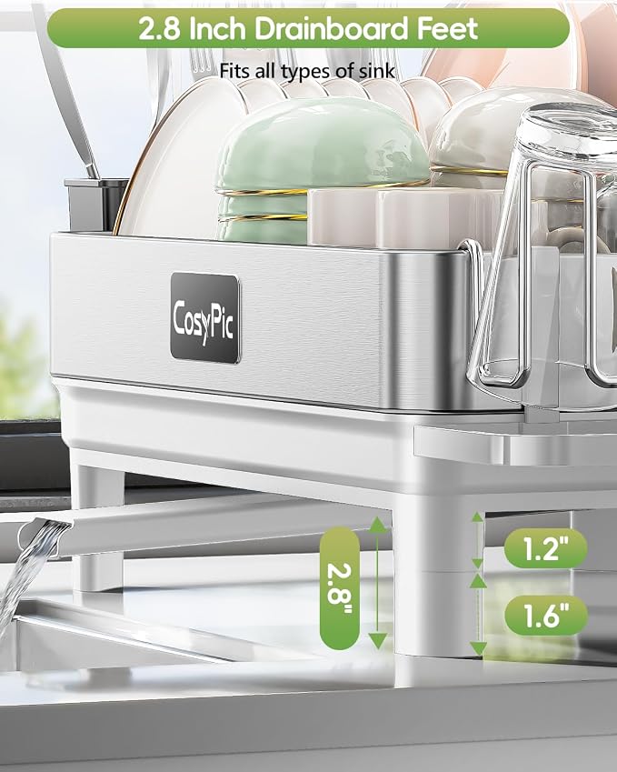 Dish Racks, Thicker Premium 304 Stainless Steel Dish Drying Rack - Image 6