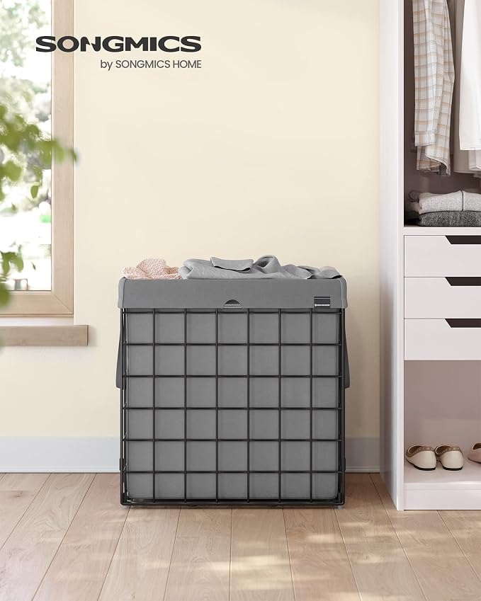 SONGMICS 29 Gal. Laundry Basket, Laundry Hamper, Collapsible Clothes Hamper - Image 2