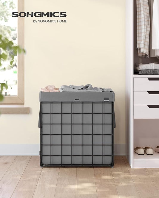SONGMICS 29 Gal. Laundry Basket, Laundry Hamper, Collapsible Clothes Hamper - Image 2