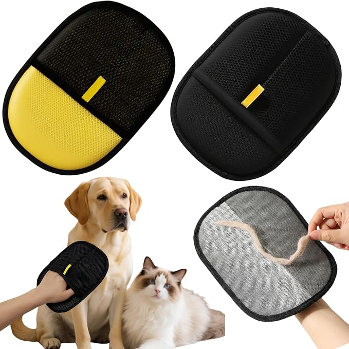 2Pcs Electrostatic Pet Hair Removal Gloves by Unknown