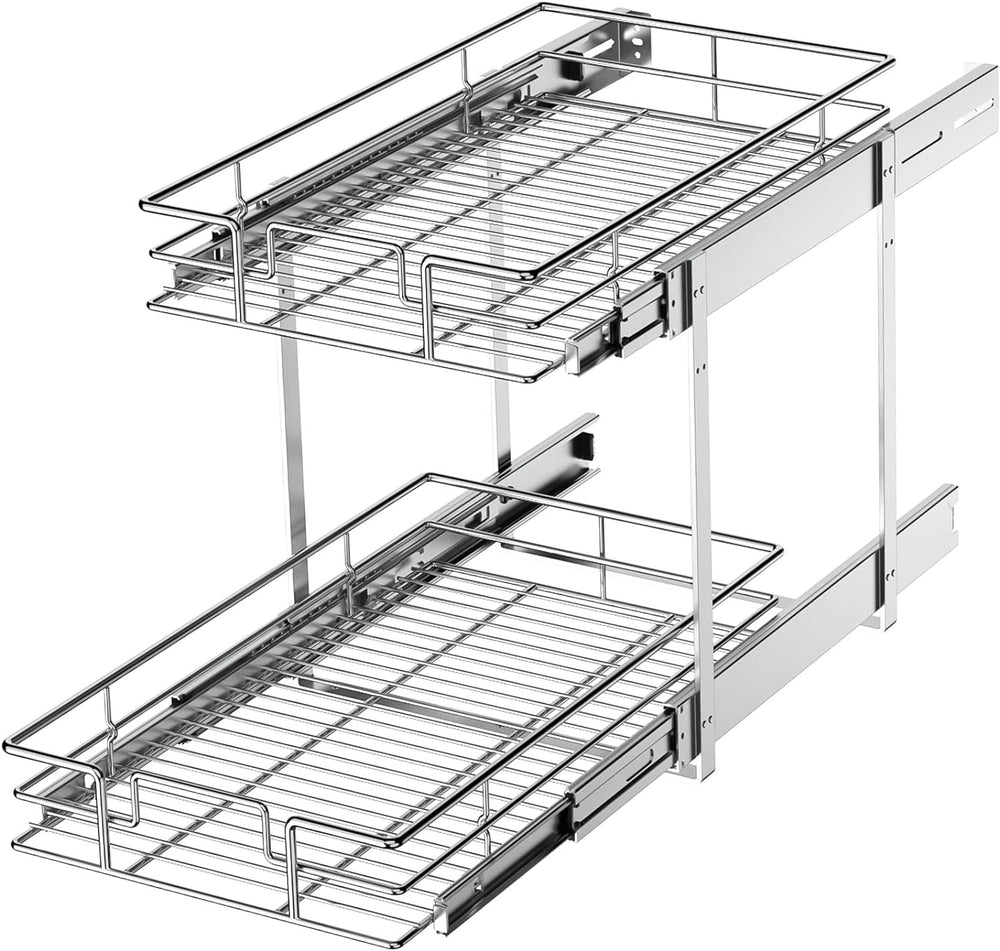 LOVMOR 2 Tier Individual Pull Out Cabinet Organizer 11½" W x 21½" D...