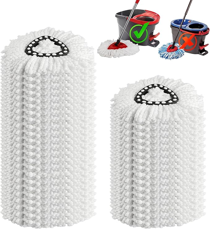20Pack Spin Mop Replacement Heads, Microfiber Spin Mop Refills by APOCHON