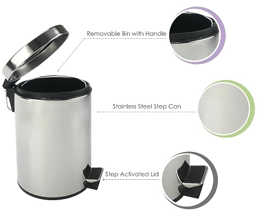 Stainless Steel Small Trash Can - Image 4