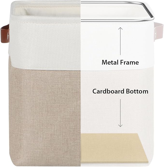 Univivi 4 PC Foldable Storage Baskets, 10.5 inch Fabric Storage Bins - Image 5