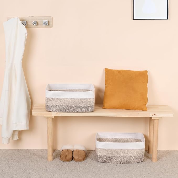 Large Storage Baskets for Organizing, Closet Shelf Baskets for Clothes Blanket - Image 6