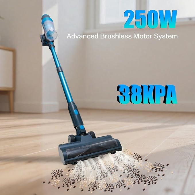 Cordless Vacuum Cleaner, 250W/38kPa/65Mins-8-in-1 Stick Vacuum Cleaners - Image 2