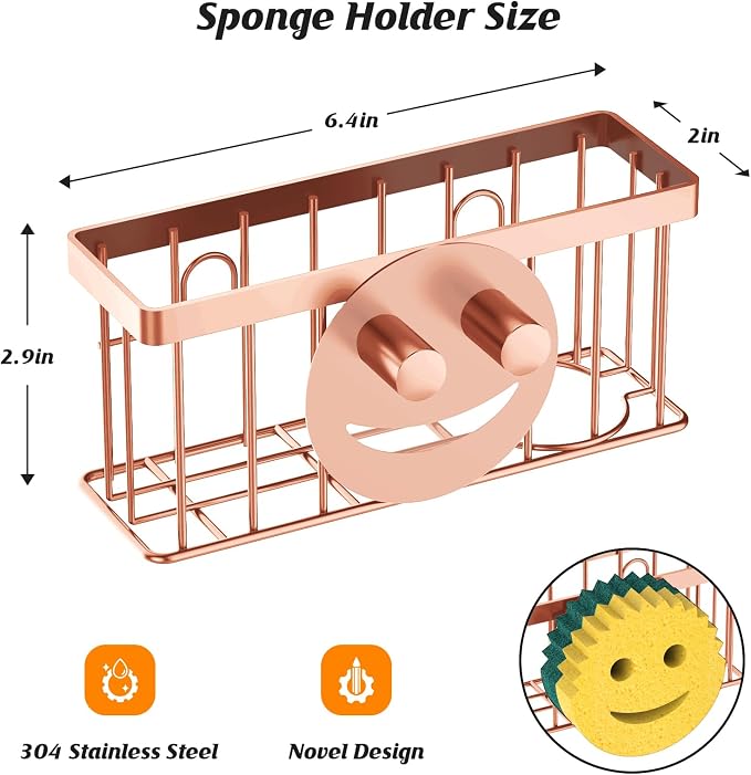 Sponge Holder Smiley Face, Sink Caddy - Image 2