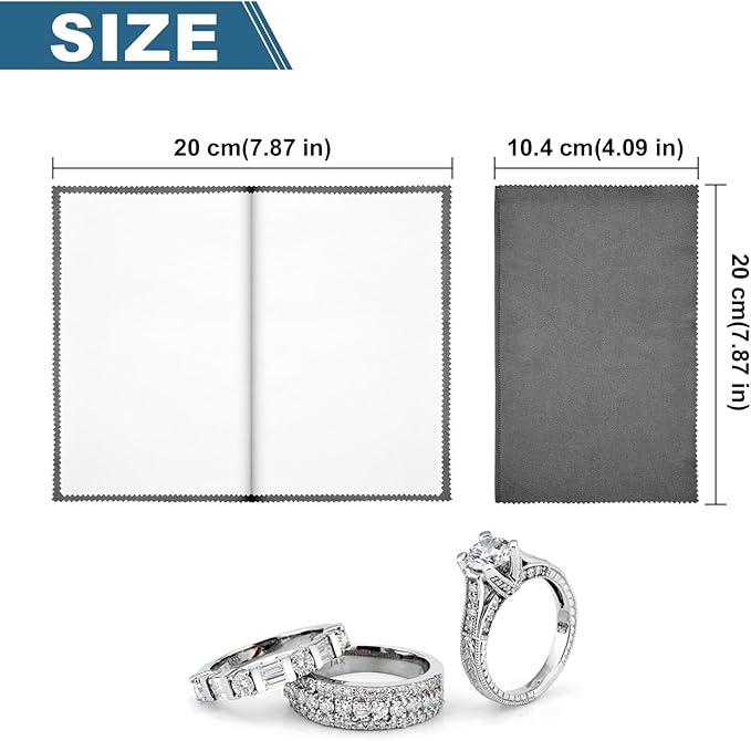 SEVENWELL Silver Polishing Cloth, Jewelry Cleaner Cloth - Image 4