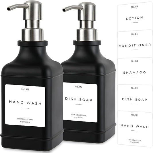Emerson Essentials Soap Dispenser, Dish Soap Dispenser, Soap Bottle Bathroom Set by Emerson+Essentials