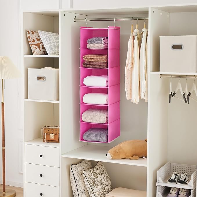 MAX Houser 6-Shelf Hanging Closet Organizer, Hanging Storage Shelves - Image 2