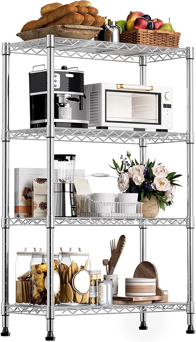 1000 lbs Storage Shelving Steel Heavy Duty 4-Tier Utility Shelving Unit Steel by MEIGAOPLASTICANDMETALHKCOLIMITED
