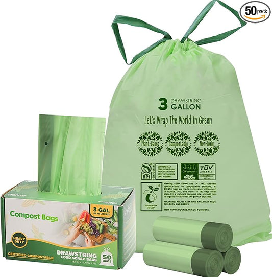 3 Gallon Compostable Trash Bags by Mazatzal