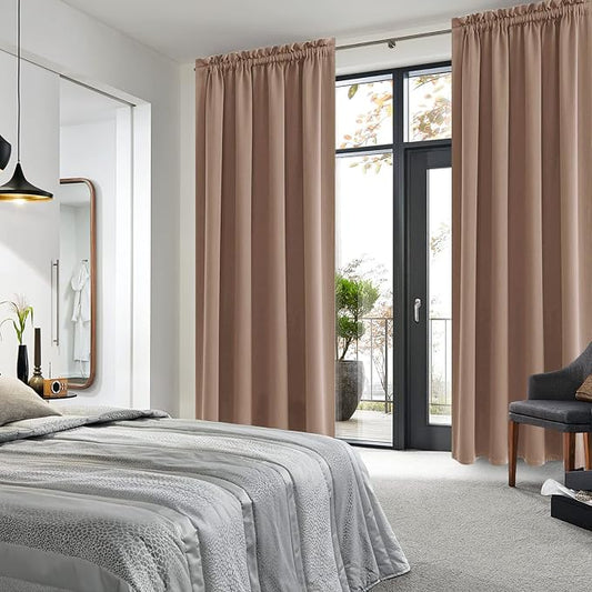 DWCN Blackout Curtains Room Darkening Thermal Insulated Bedroom Curtains Window - Image 2