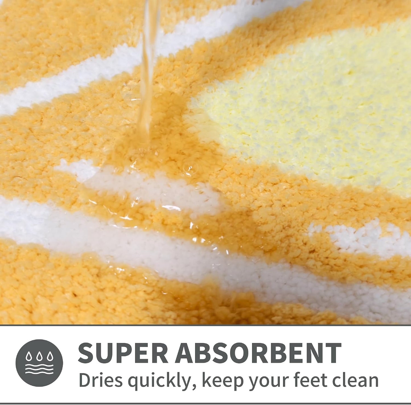 Cute Fruit Bath Rug, Summer Lemon Bath Mat, Soft Plush Fluffy Absorbent Quick Dry Shower Rug, High-Low Pile Non Slip Floor Mat for Bathroom, Bedroom, Living Room, Kitchen Sink & Kids Room, 19.6"x35"