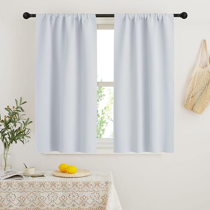 RYB HOME 45 inch Curtains for Kitchen Room Darkening Privacy Mini Curtain for by RYBHOME