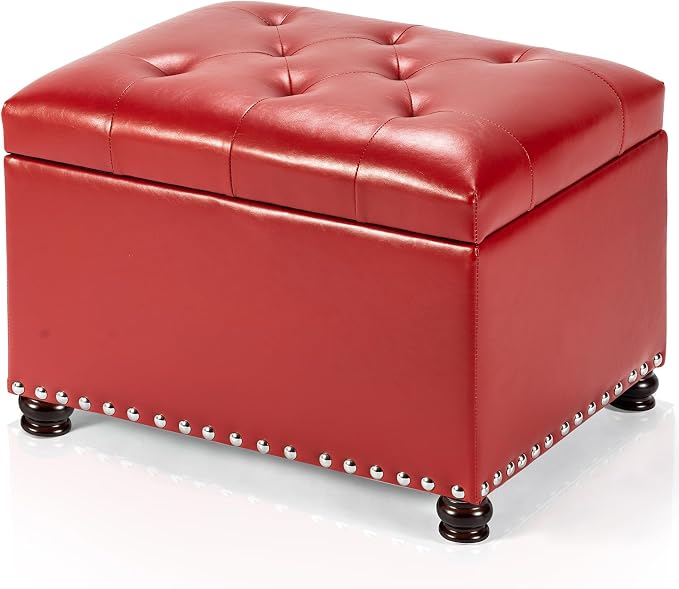 Joveco Leather Storage Ottoman by Joveco