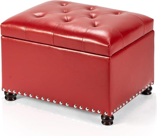 Joveco Leather Storage Ottoman by Joveco