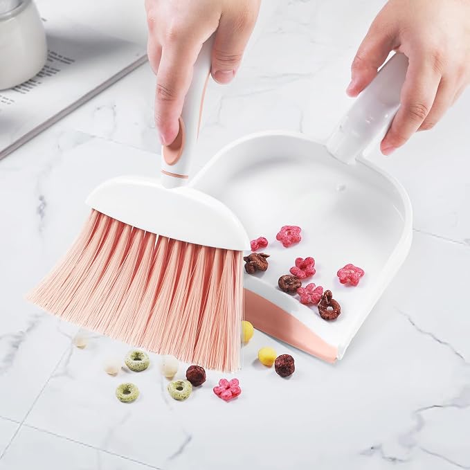 NACENA Small Dust Pan and Brush Set, Mini Broom and Dustpan Set Small Hand - Image 4