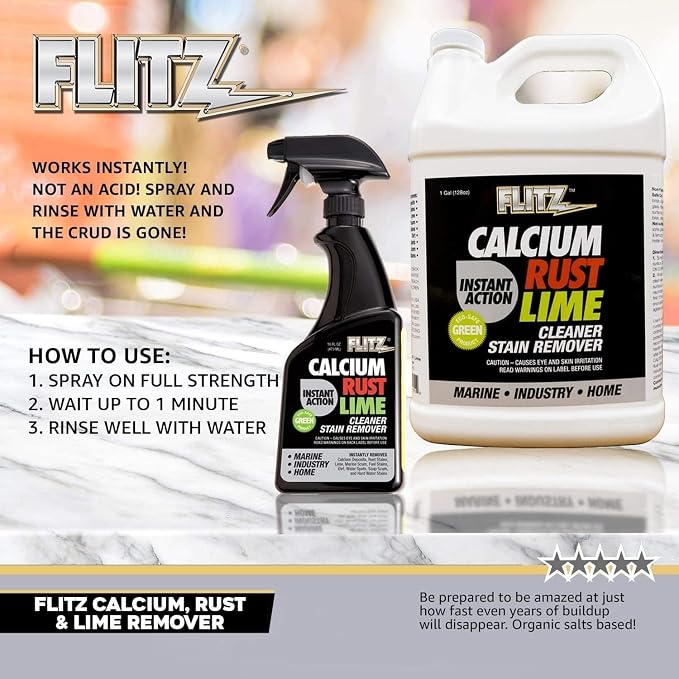 Flitz Calcium, & Lime Remover - 16oz Bottle of USA-Made Limescale Remover - Image 4