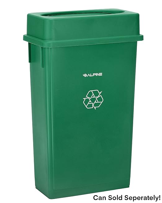 Alpine 23 Gallon Slim Trash/Recycling BIN Swing LID Green - Image 3