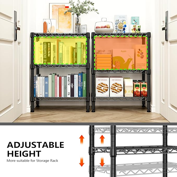 750 lbs 3 Tier Shelf Metal Storage Shelves Wire Rack Closet Organizers - Image 6