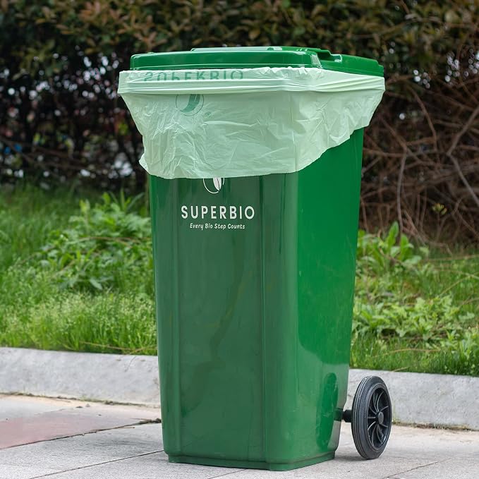 SUPERBIO 33 Gallon Compostable Yard Waste Bags, Lawn & Leaf Bags, ASTM D6400 - Image 5
