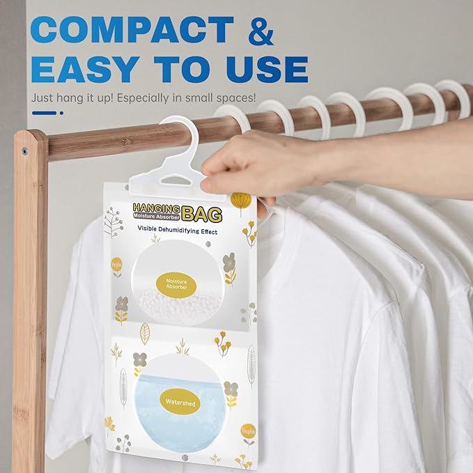 Vacplus Moisture Absorbers, Hanging Closet Dehumidifier Bags, Humidity Packs - Image 4