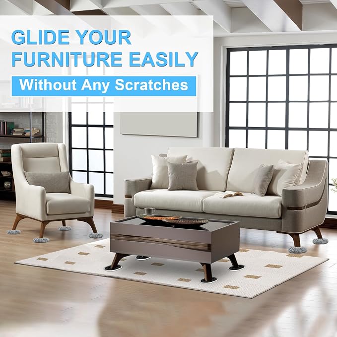 New Upgrade Furniture Movers Sliders, 8+8 Pack 5.8 * 4.3" Multi-Surface - Image 6