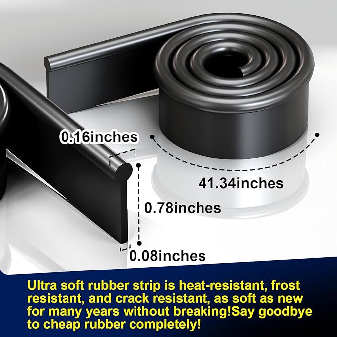 41-Inch High Elasticity Replacement Silicone Squeegee Strips, - Image 2