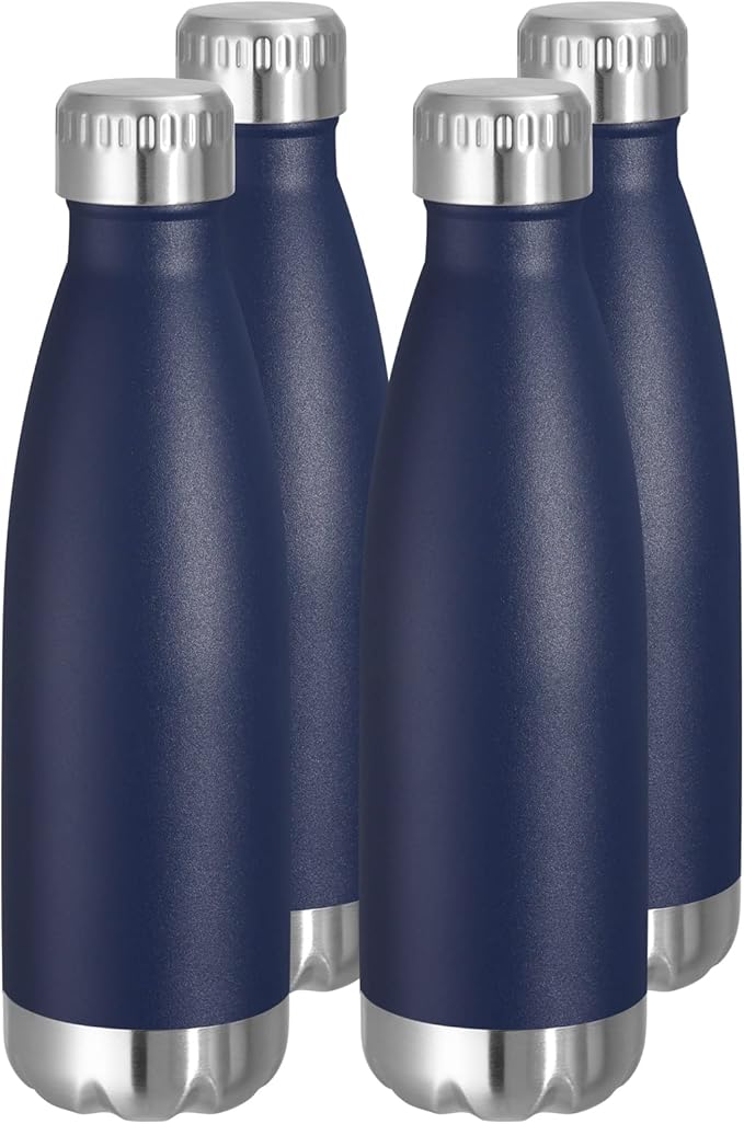 VEGOND 17oz Stainless Steel Water Bottles Bulk, Reusable Metal Sports Water by VEGOND