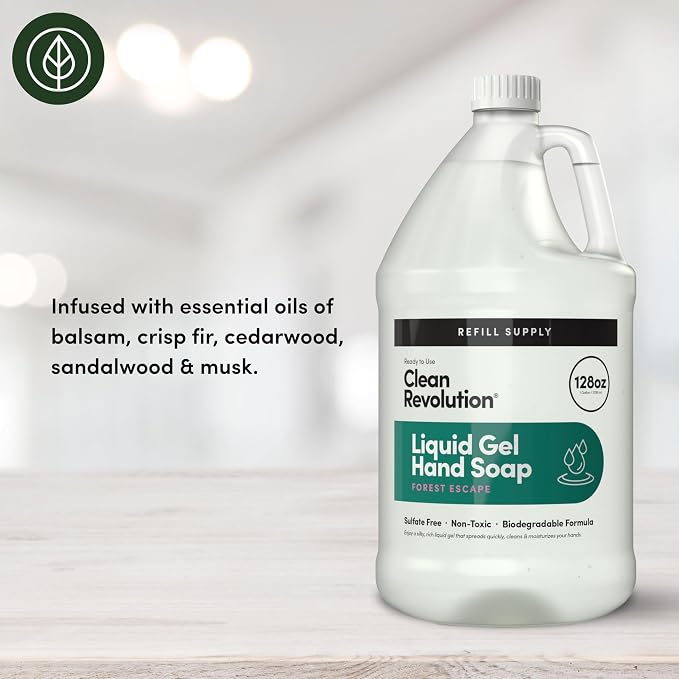 Clean Revolution Liquid Gel Hand Soap, Silky Rich Liquid, Quick Lather - Image 2