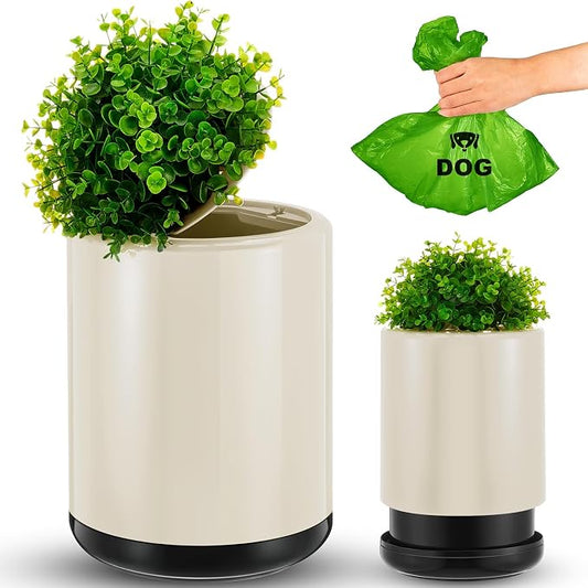 Dog Poop Trash Can Outside 13 L/ 3. 4 Gal Dog Waste Trash Can by Jingmore