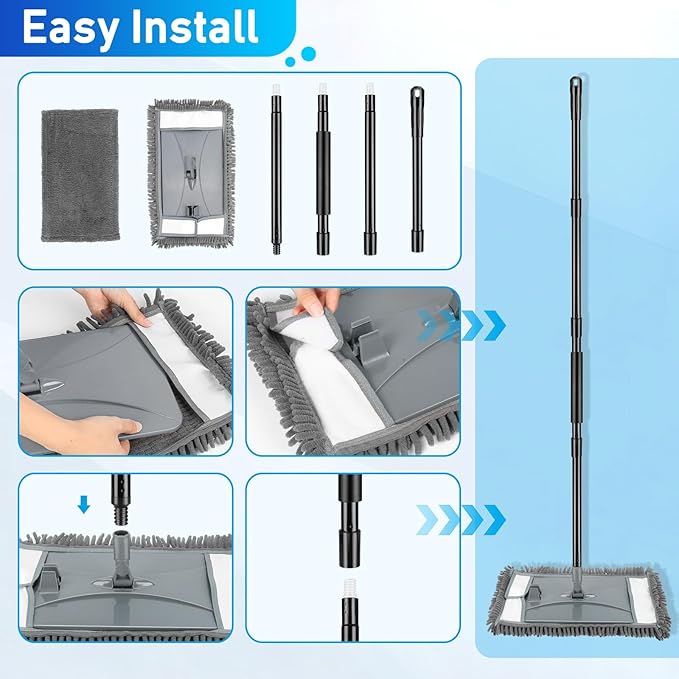 Wall Cleaner Mop with Long Handle, Wall Dust Cleaning Mop - Image 7