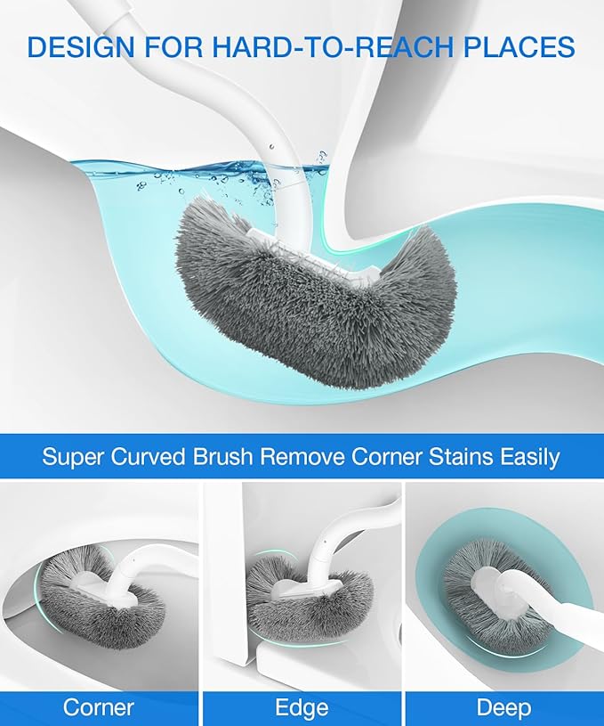 Bathroom Toilet Brush, OSCIOSS Toilet Cleaner Brush - Image 4