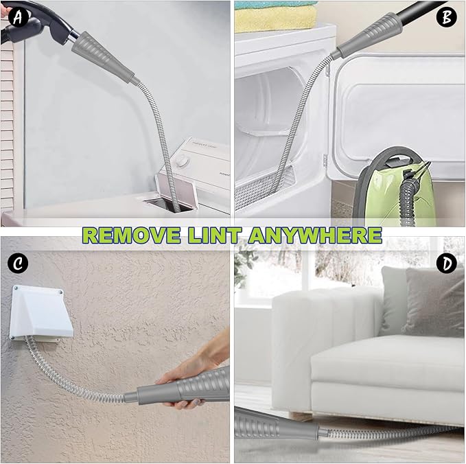 Sealegend Dryer Vent Cleaner Kit Dryer Lint Vacuum Attachment Lint Remover - Image 4
