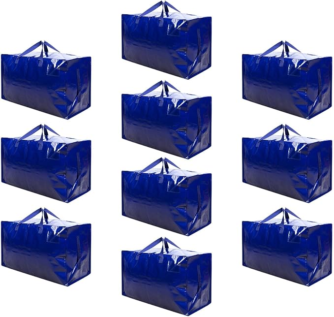 VENO 10 Pack Moving and Storage Bags, Heavy Duty, Alternative to Moving Boxes by Veno