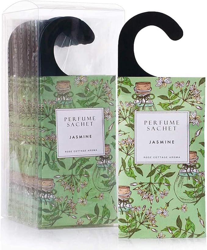 ROSE COTTAGE Large 12 Packs Jasmine Hanging Closet Deodorizer Air Freshener by ROSECOTTAGE