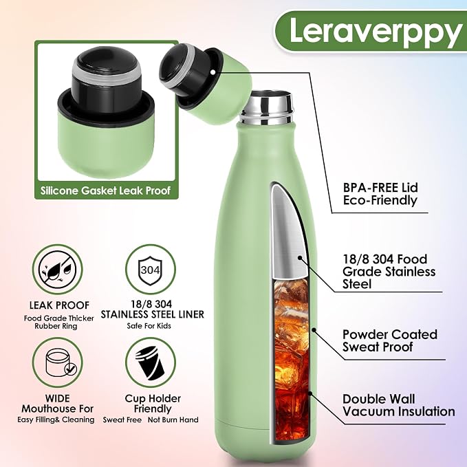 25oz Cola-Bottle Shaped Stainless Steel Leak-proof Water Bottle, Double Wall - Image 4