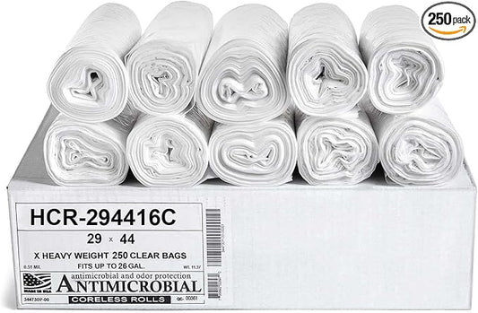 Aluf Plastics High Density Trash Bags, 26 Gallon, 16 Micron, by AlufPlastics