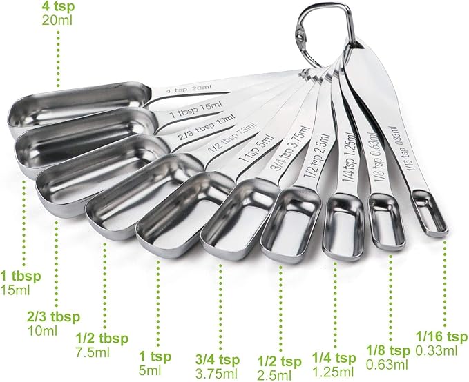 FANGSUN Stainless Steel Narrow Measuring Spoons, Heavy Duty Metal Measuring - Image 5